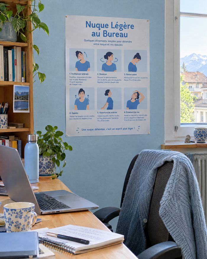 Nuque Légère au Bureau