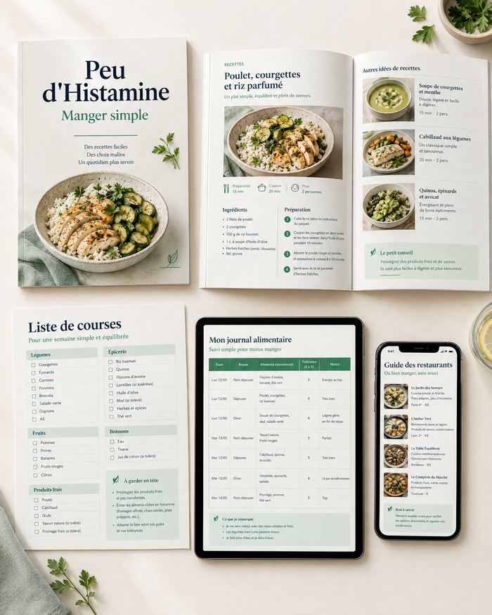 Manger Simple, Peu d'Histamine
