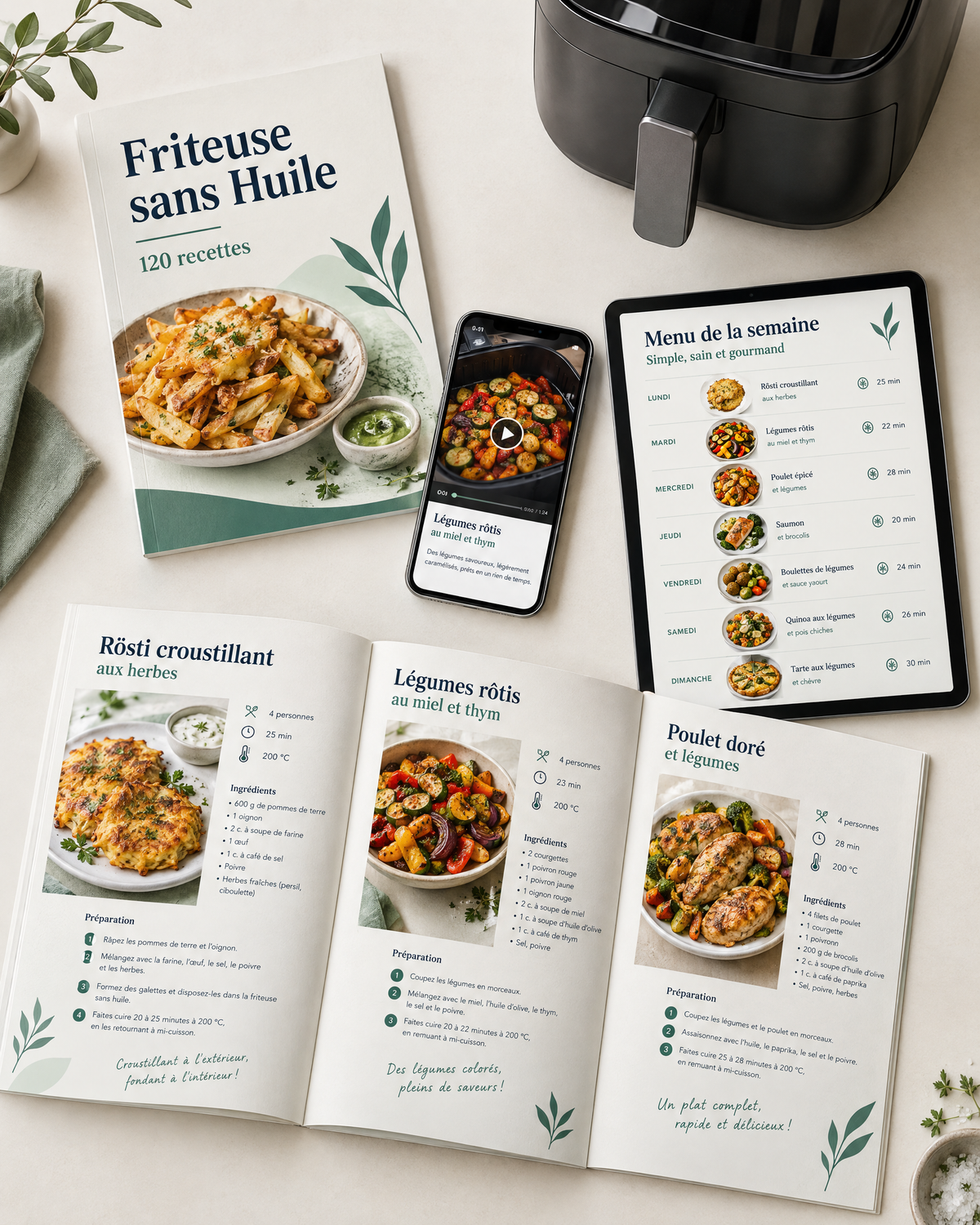 Friteuse sans Huile : 120 Recettes