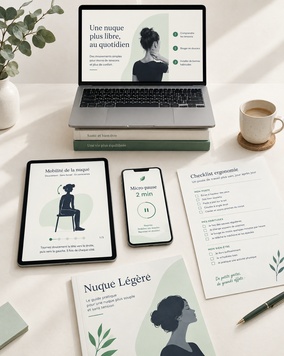 Nuque Légère au Bureau